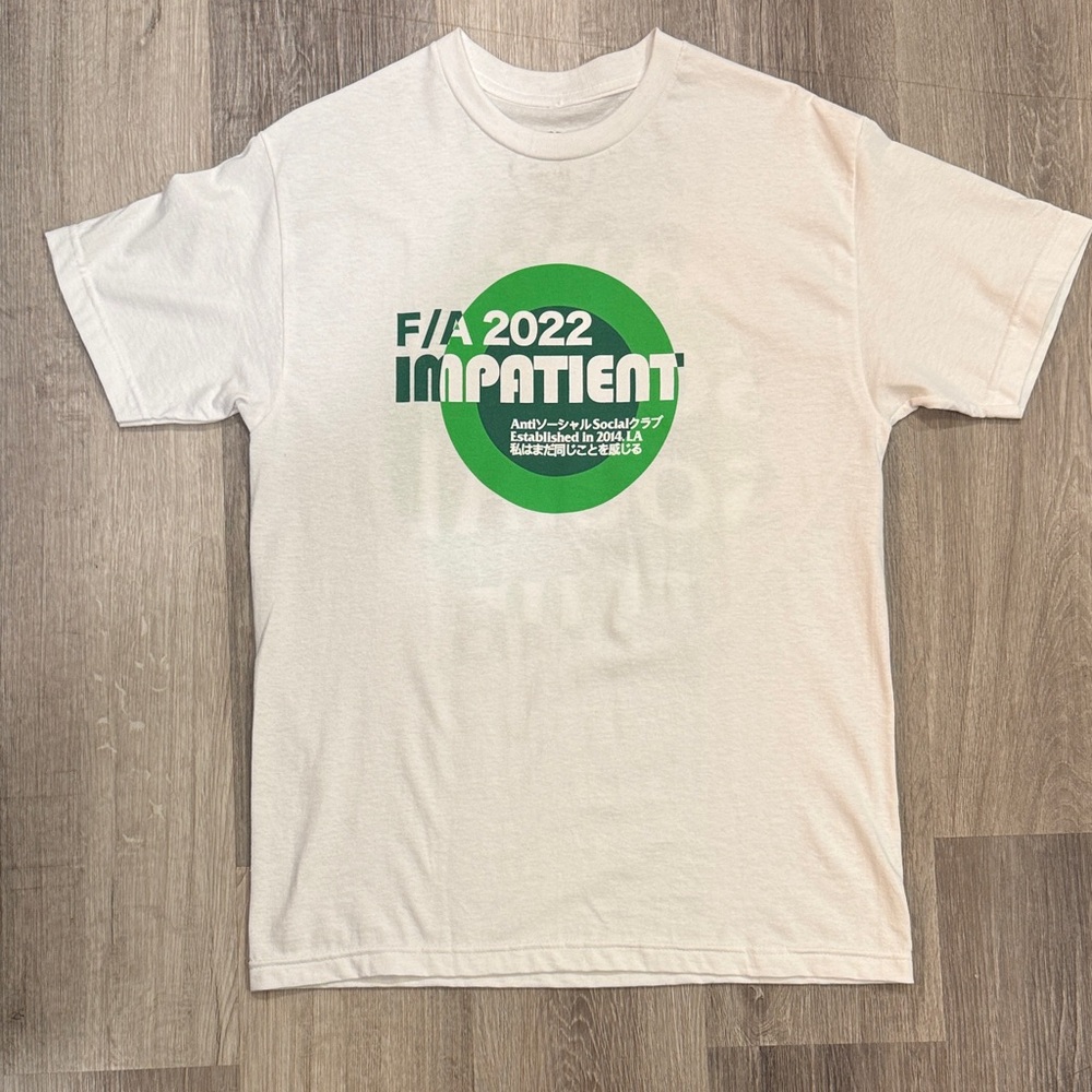 Anti Social Social Club White Tee with Black Text